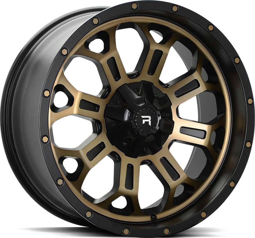 R-SERIES R12 POL BRONZE-BLACK 9.5x20 6/139.7 ET15 CB106.1 ...